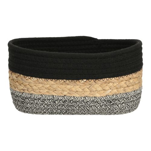 Canasto de Fibra natural multicolor 26x14x14 cm