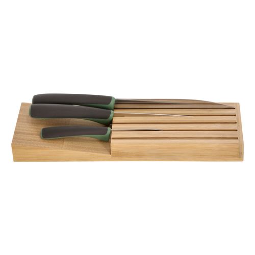 Organizador de Cuchillos de Bambú 39x11x3,5 cm