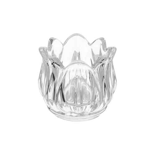 Portavela Vidrio Flor 6,6 x 5,5 cm