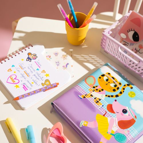 Set Dibujo con Estuche y Cuaderno Croquera 21,5x2,5x23 cm