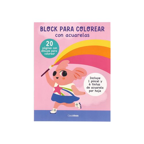 Cuaderno Block para Colorear con Acuarelas