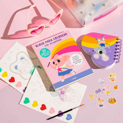 Cuaderno Block para Colorear con Acuarelas