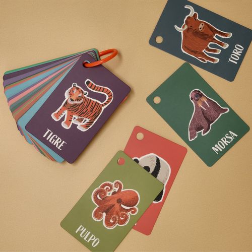 Set 28 Tarjetas con Animales para Niños 8,4x4x17 cm