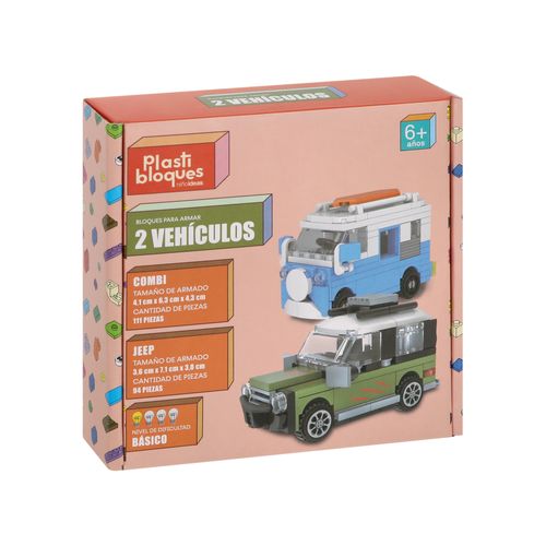 Set Minibloques Armables Para Hacer 2 Vehículos