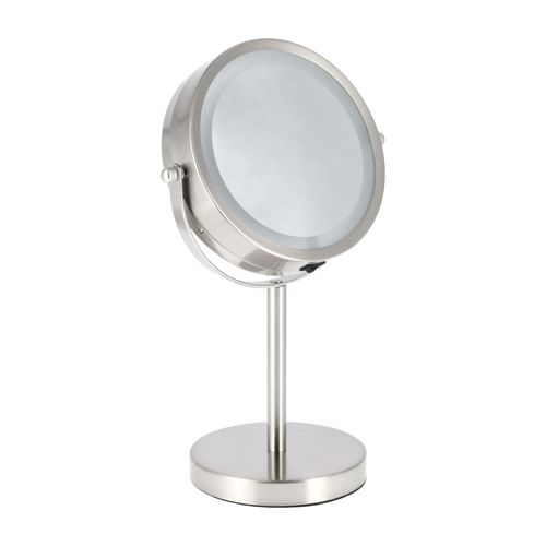 Espejo Pedestal Metal Luz Led 5X