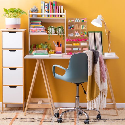 Mueble MDF y Madera Bambú Cajón 4 niveles 32x32x110 cm