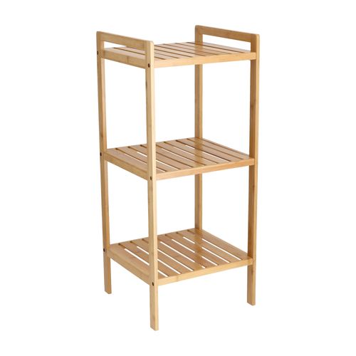 Repisa MDF y Madera Bambú Baja 3 bandejas 33x34x80 cm