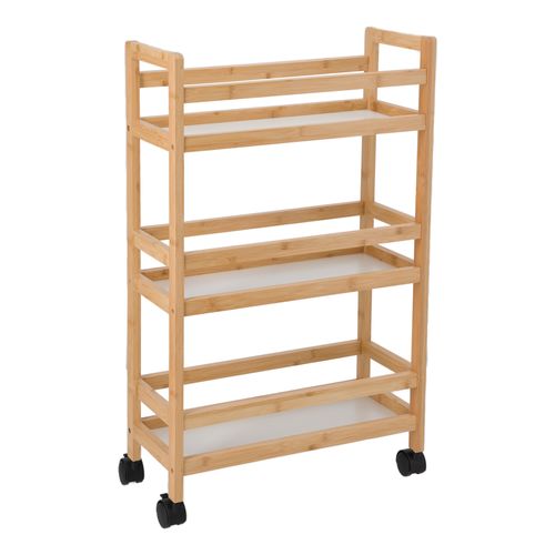 Carro Multiuso de Madera 3 Niveles 40x20x75cm
