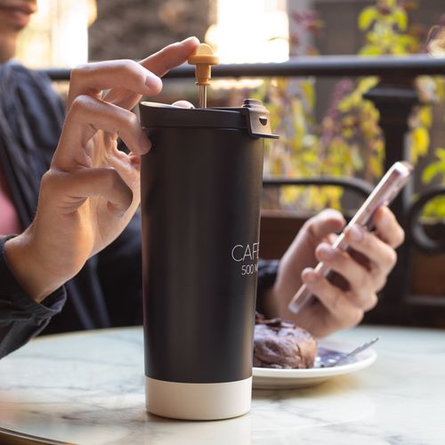 Mug Térmico con Prensa para Café 500 ml
