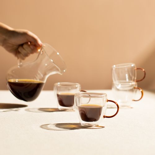 Set 4 Tazas para Café Doble Muro