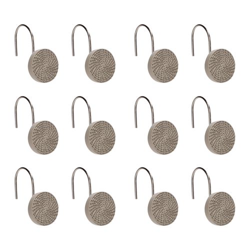 Set 12 Argollas de Resina para Cortinas de Baño 4x5,7x4 cm