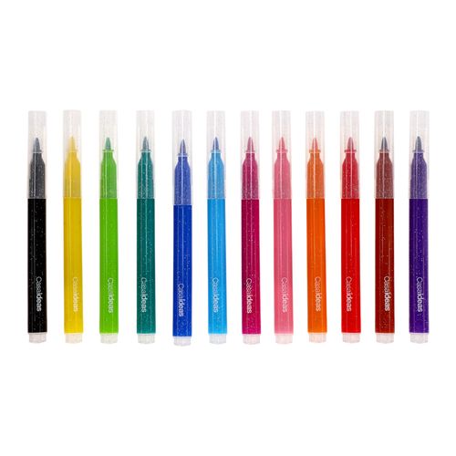 Set 12 Plumones con Brillo Glitter