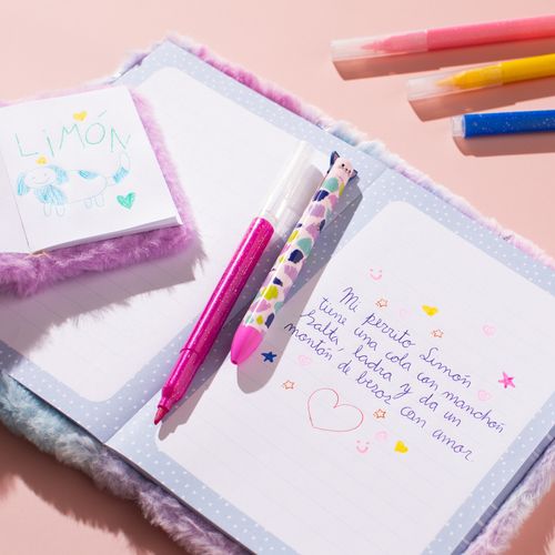 Cuaderno Tapa Peluche con Mini Libreta 17x4x23 cm