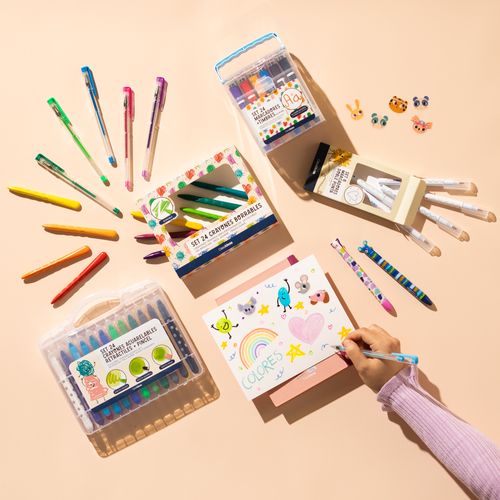 Set 6 Plumones Doble Linea