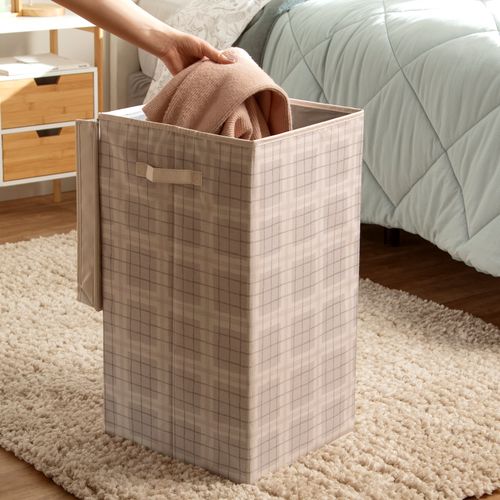 Canasto de Ropa Plegable con Tapa 36x36x64 cm