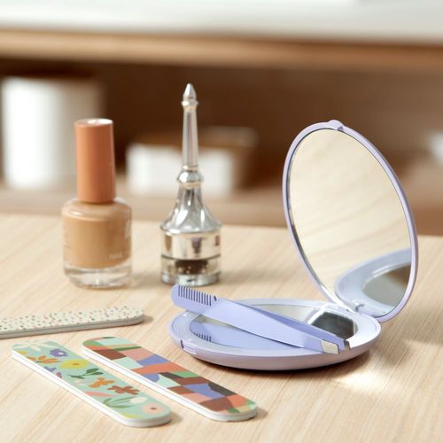 Set Pinza con Espejo y Luz Led