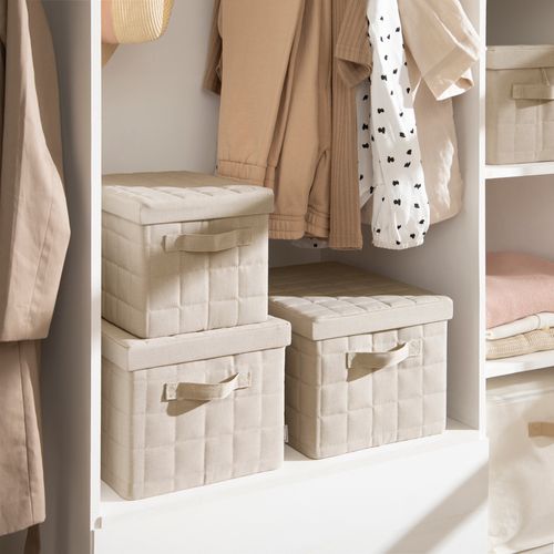 Set 2 Cajas Organizadoras Textil con Tapa