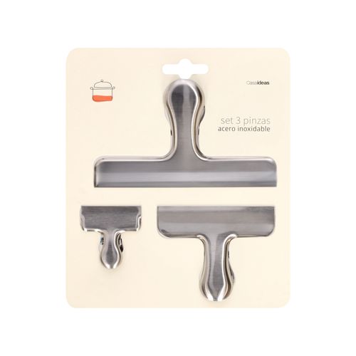 Set 3 Pinzas Sella Bolsa para cocina