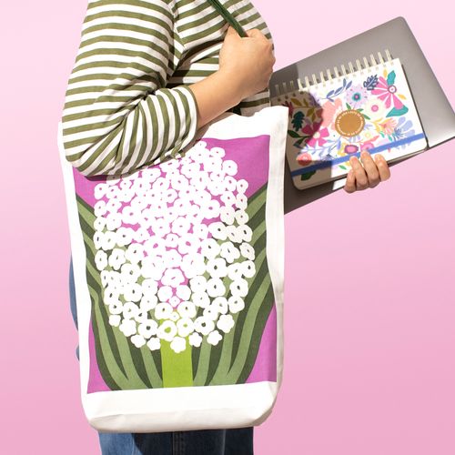Bolso de Tela con Estampado 35 x 42 cm