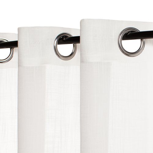 Set 2 Cortinas Visillo Liso con Ojetillos
