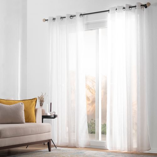 Set 2 Cortinas Velo Tipo Lino con Ojetillos