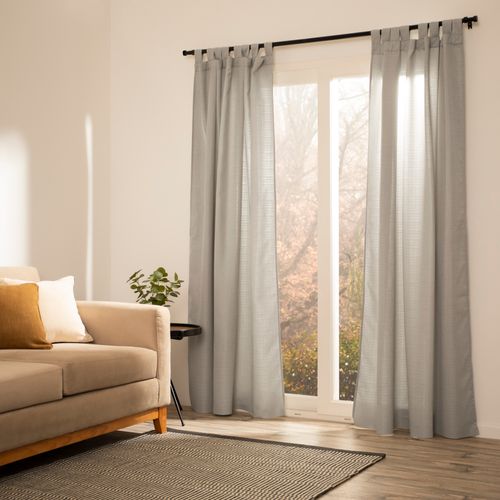 Set 2 Cortinas Texturadas con presillas