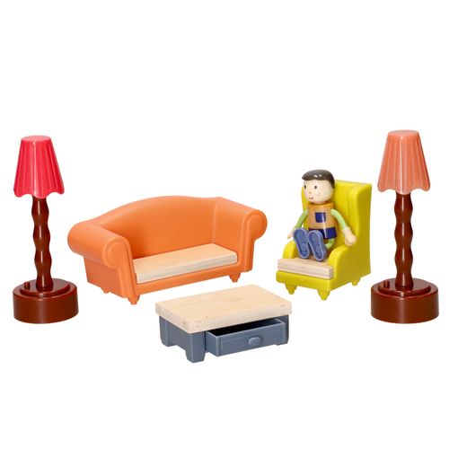 Set Mobiliario de Madera para Casa de Muñeca Castilá