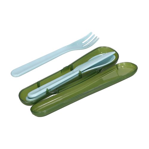 Cubiertos de Plástico con Estuche 19x4,75x3,3 cm