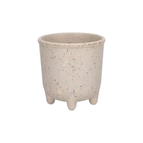 Maceta de Fibra y Bambu con patas