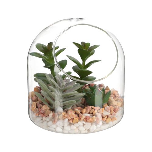 Terrario de Vidrio Cactus 13 x 12 cm