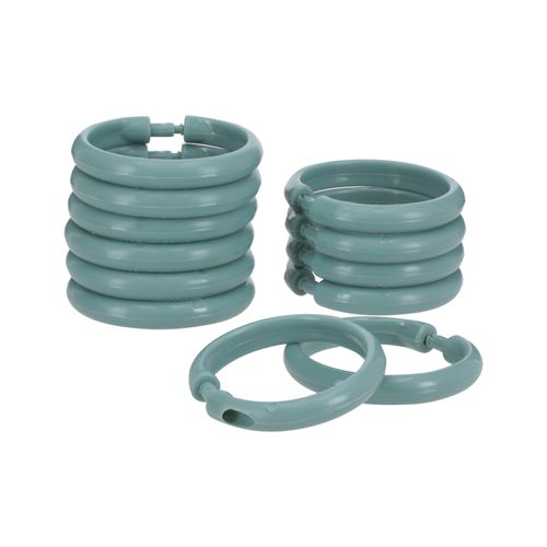 Set 12 Argollas Plásticas para Cortina de Baño 5 x 6 cm