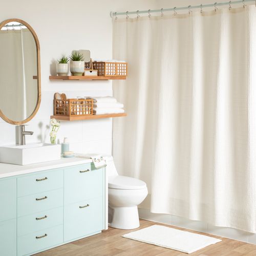 Cortina de Baño Waffle Color 180 x 190 cm