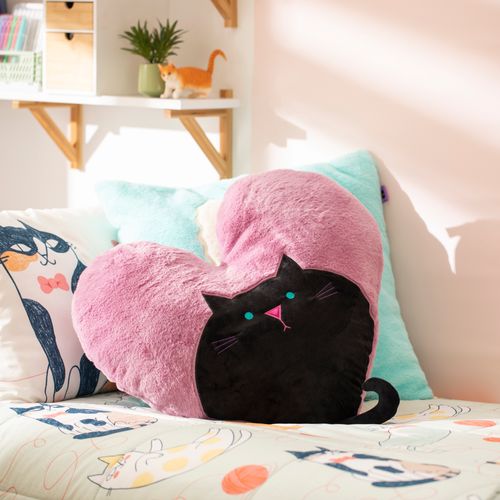 Cojín Corazón Gato XL 60x60x18cm