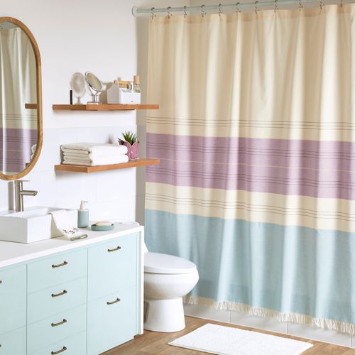 Cortina de Baño con Diseño Escoces 180 x 190 cm