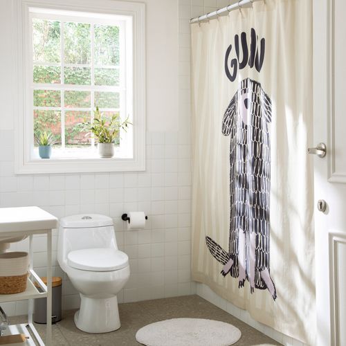 Cortina de Baño Algodón Twill Estampado 180 x 190 cm