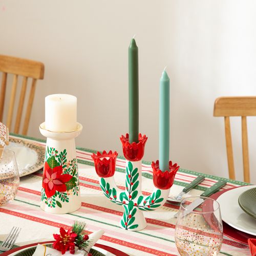 Candelabro Navideño con Textura
