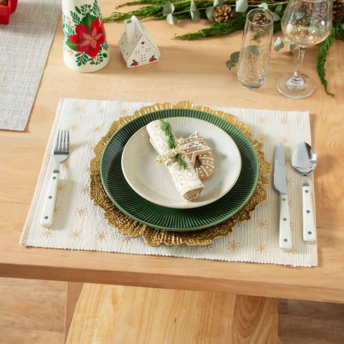 Individual de Algodón Ribb Navideño