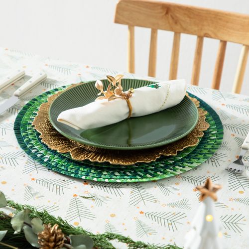 Individual de Papel Multicolor Navideño