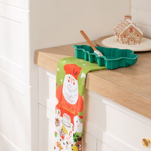 Paño de Cocina Algodón Navidad