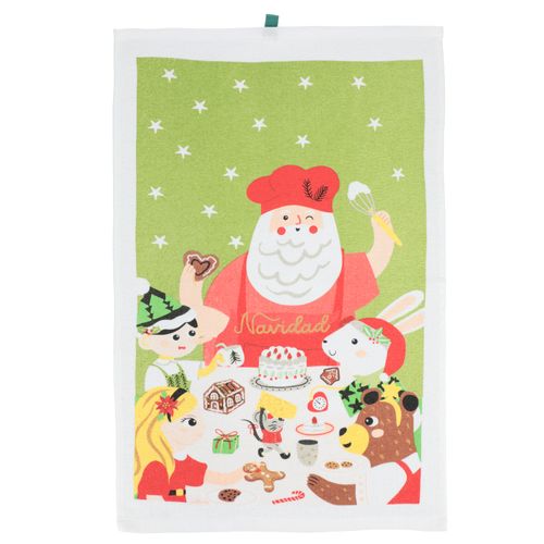 Paño de Cocina Algodón Navidad