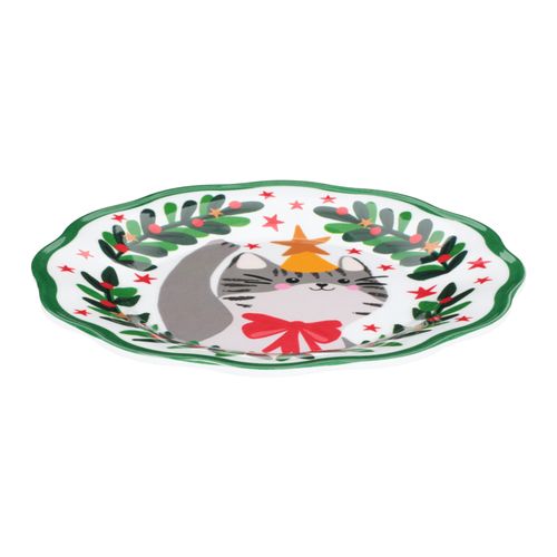 Plato de Melamina con Diseño Navideño