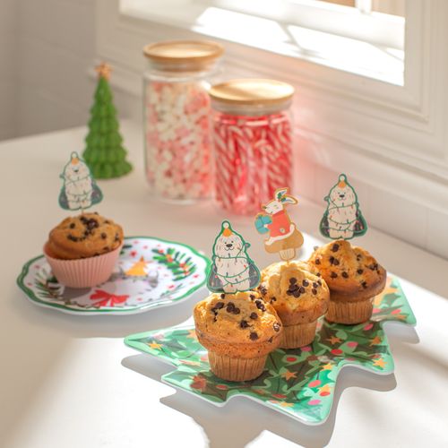 Plato de Melamina con Diseño Navideño