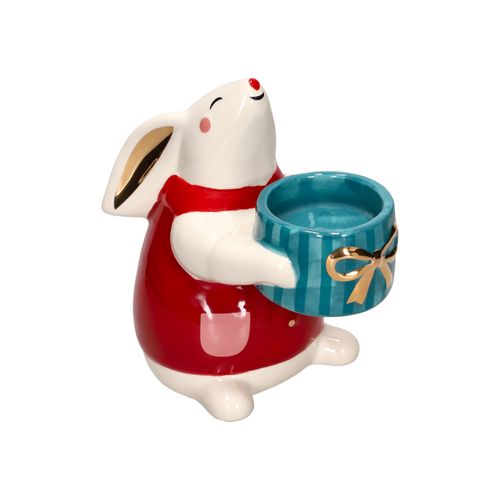 Portavela de Cerámica Tealight con Personaje Navideño