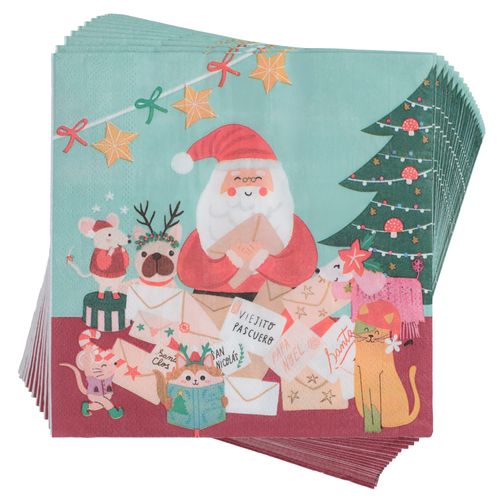 Set 24 Servilletas de Papel Navidad