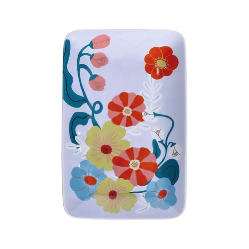 Plato de Céramica Rectangular con Diseño 20 x 13 cm