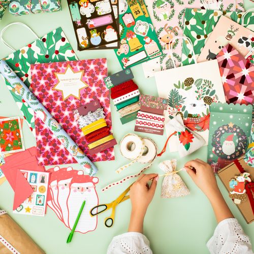 Cinta Tejida Navideña para Regalos