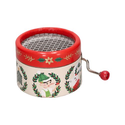 Mini Caja Musical de Cartón Navideño