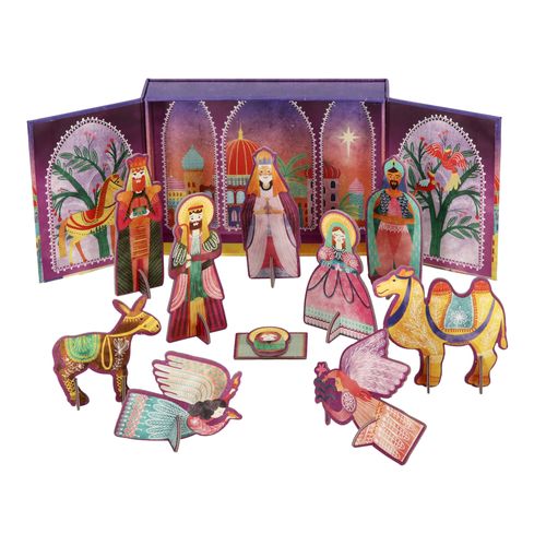 Pesebre de Cartón Armable Navideño