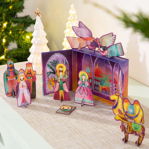 Pesebre de Cartón Armable Navideño