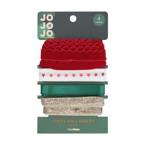 Cintas de Tela con Diseño Navideño